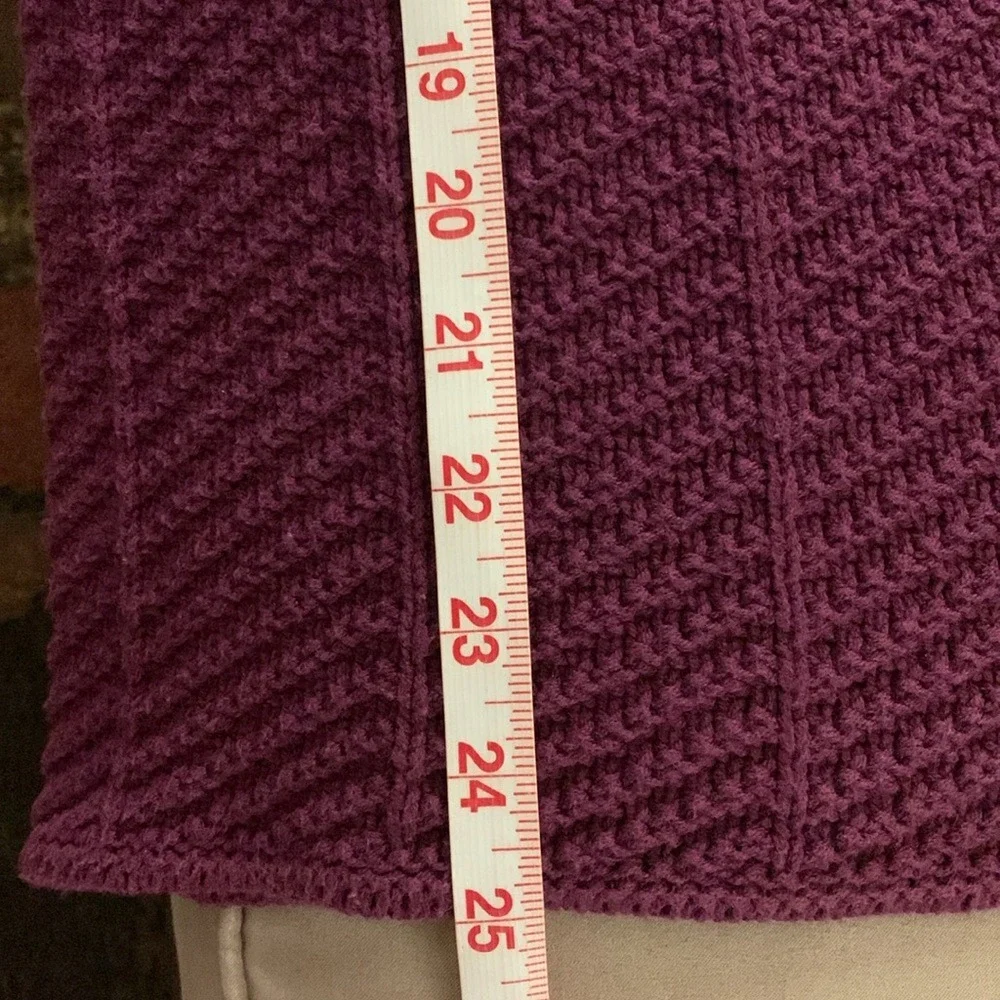 JM COLLECTION. Fucsia‎ Cardigan. Snap.  2 Buckles. Knit Collared Raglan S…
